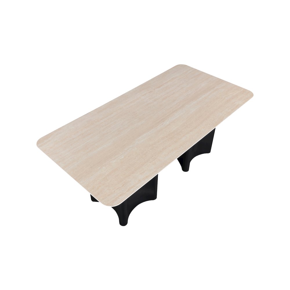 Corvina Black Oak Veneer Dining Table. Picture 4