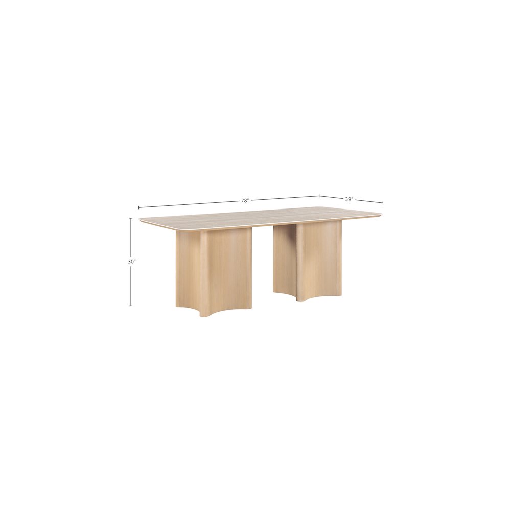 Corvina Natural Oak Veneer Dining Table. Picture 5