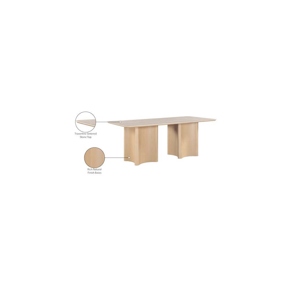 Corvina Natural Oak Veneer Dining Table. Picture 6