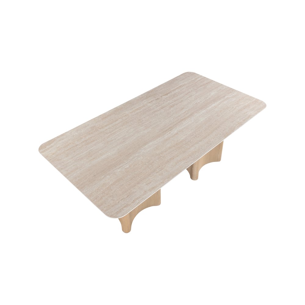 Corvina Natural Oak Veneer Dining Table. Picture 4