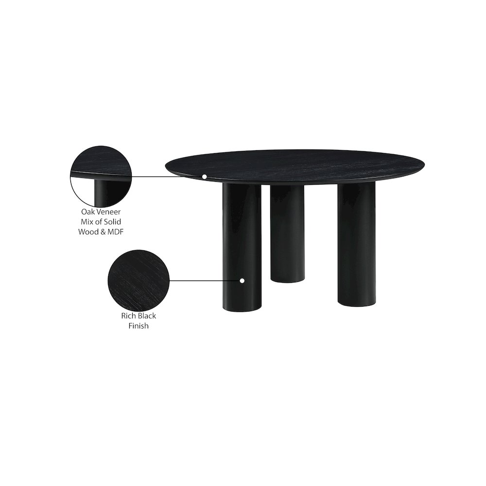 Colosseum Black Dining Table. Picture 6
