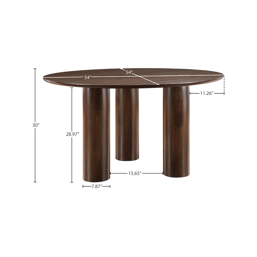 Colosseum Brown Dining Table. Picture 5