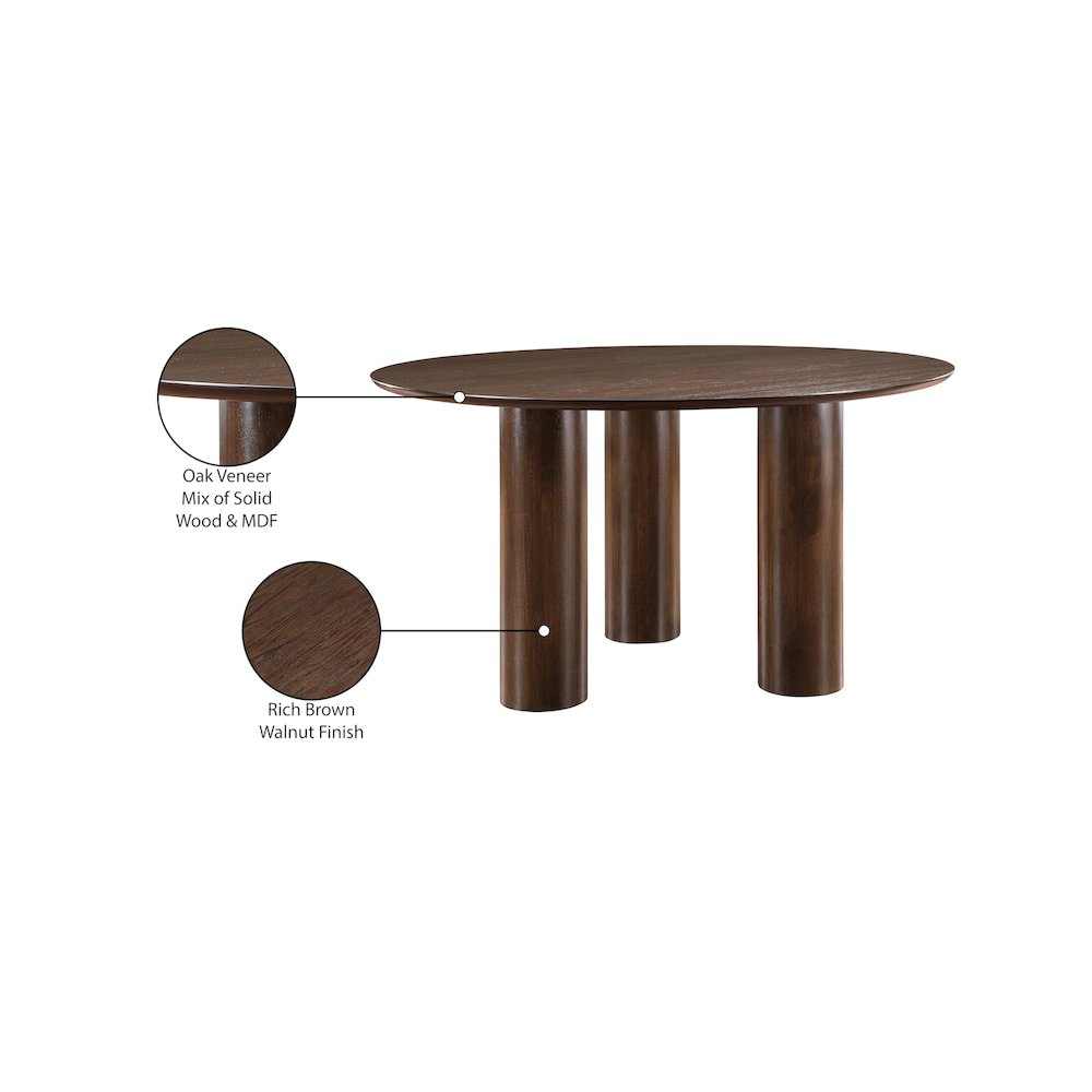 Colosseum Brown Dining Table. Picture 6