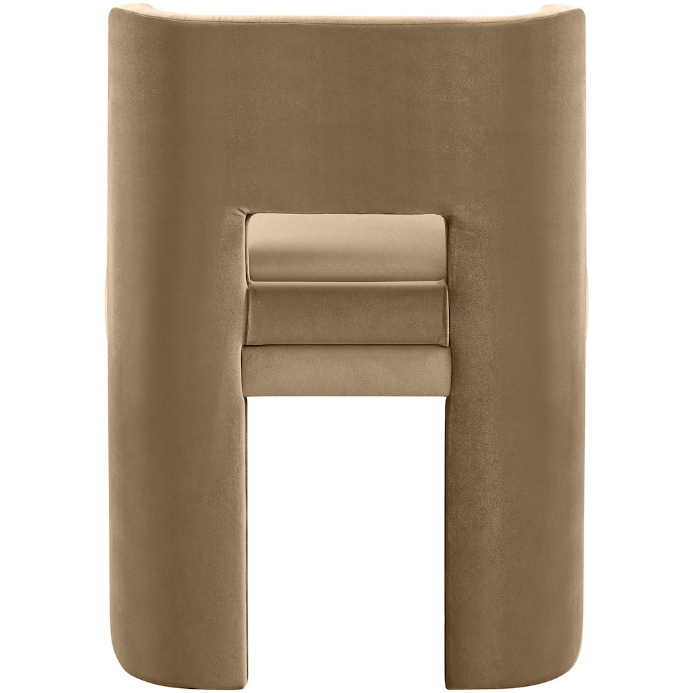 Zuno Beige Velvet Performance Fabric Upholstered Dining Chair. Picture 7