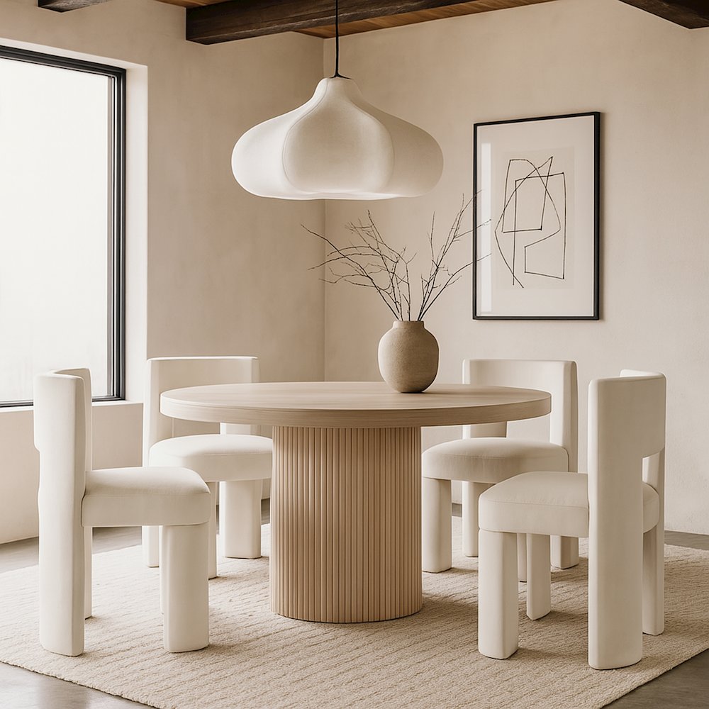 Zuno Cream Velvet Performance Fabric Upholstered Dining Chair. Picture 2