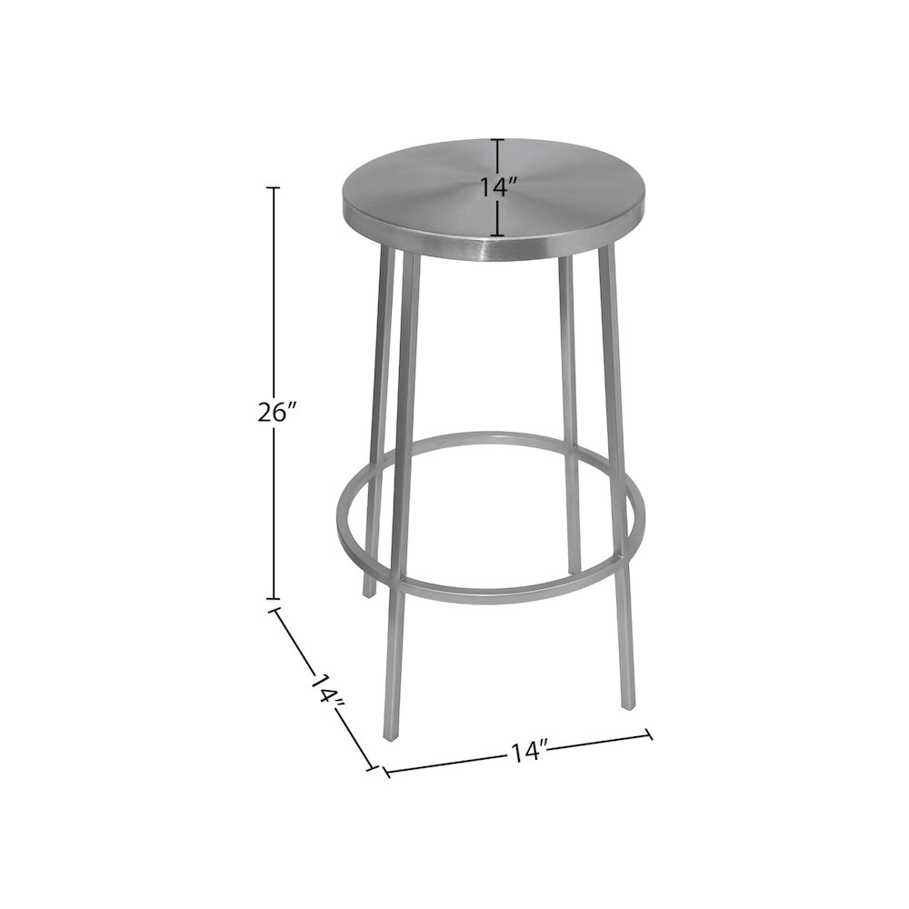 Tyson Silver Iron Counter Stool. Picture 5