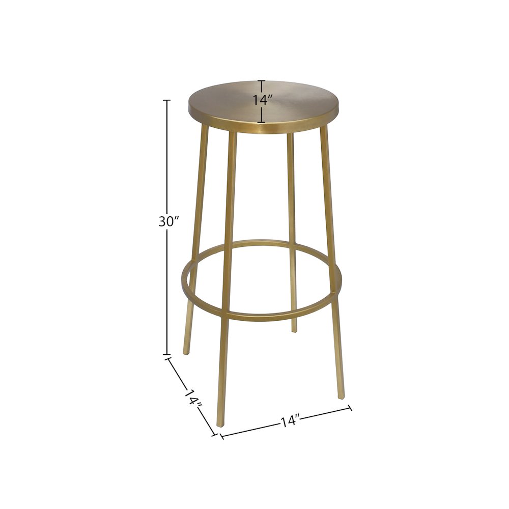 Tyson Gold Iron Bar Stool. Picture 5
