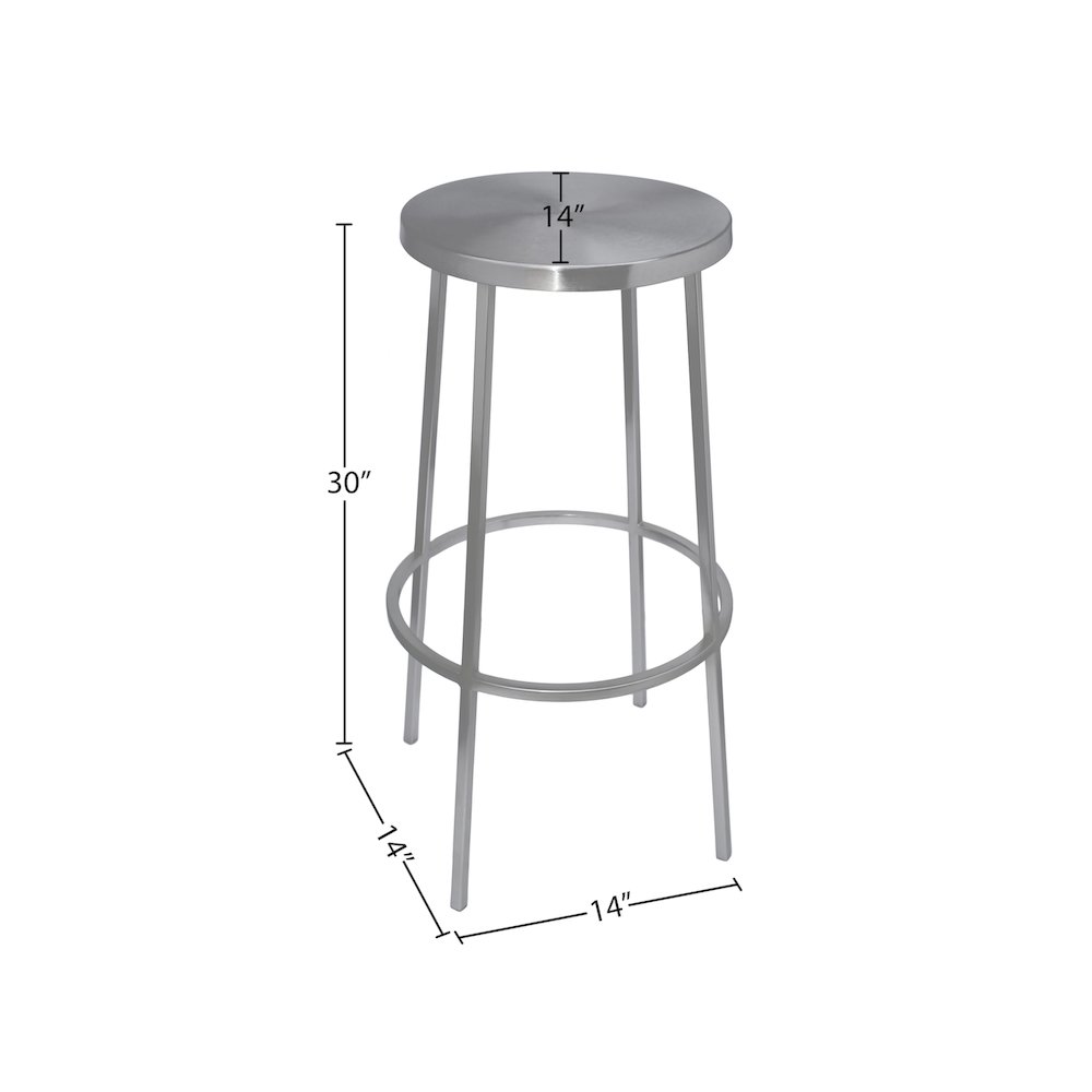 Tyson Silver Iron Bar Stool. Picture 5