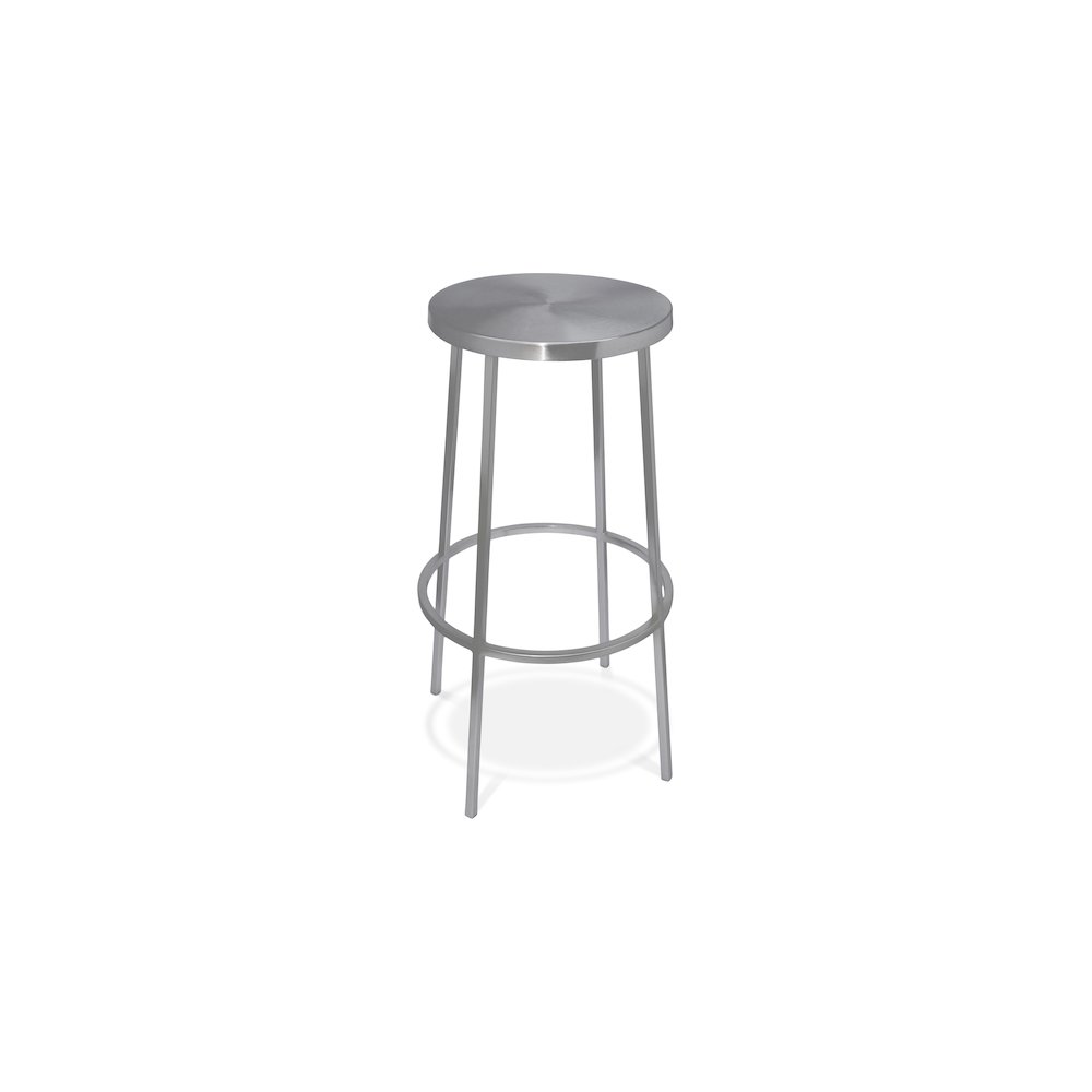 Tyson Silver Iron Bar Stool. Picture 1