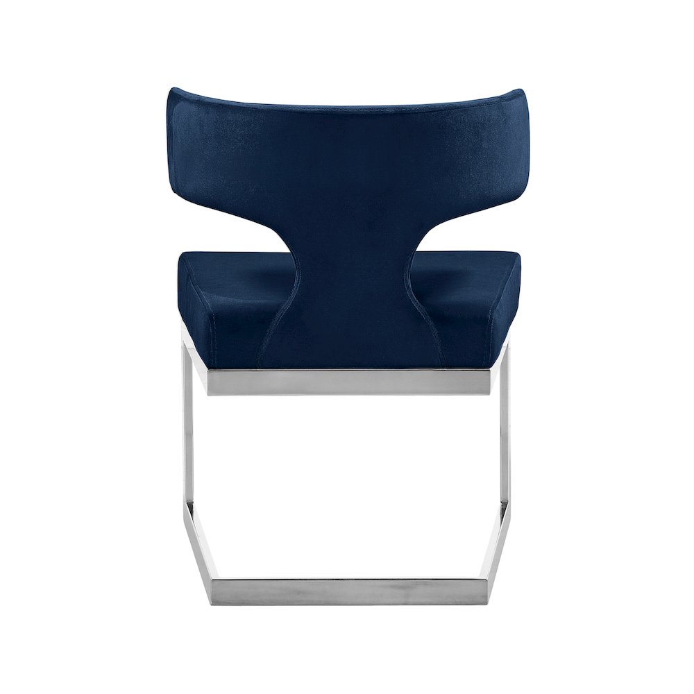 Alexandra Navy Velvet Dining Chair. Picture 2