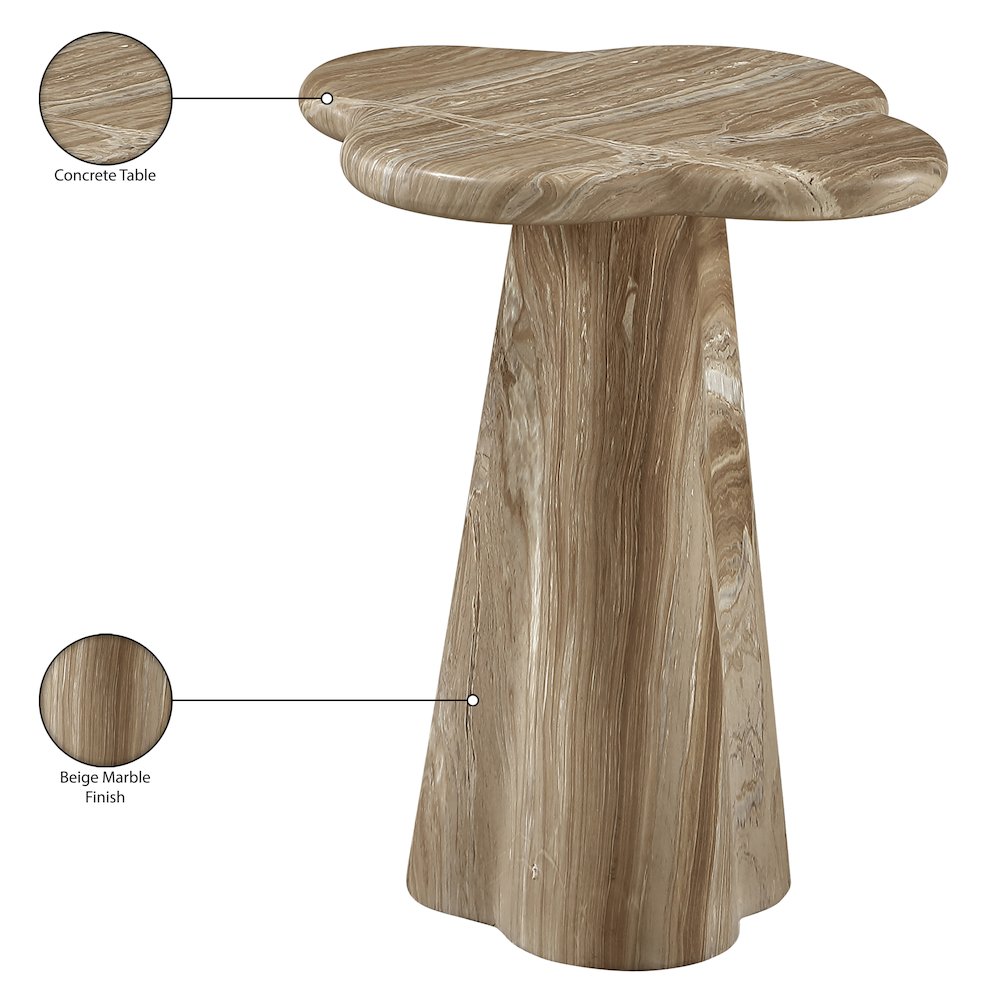 Nola Beige Concrete Indoor/Outdoor End Table. Picture 8