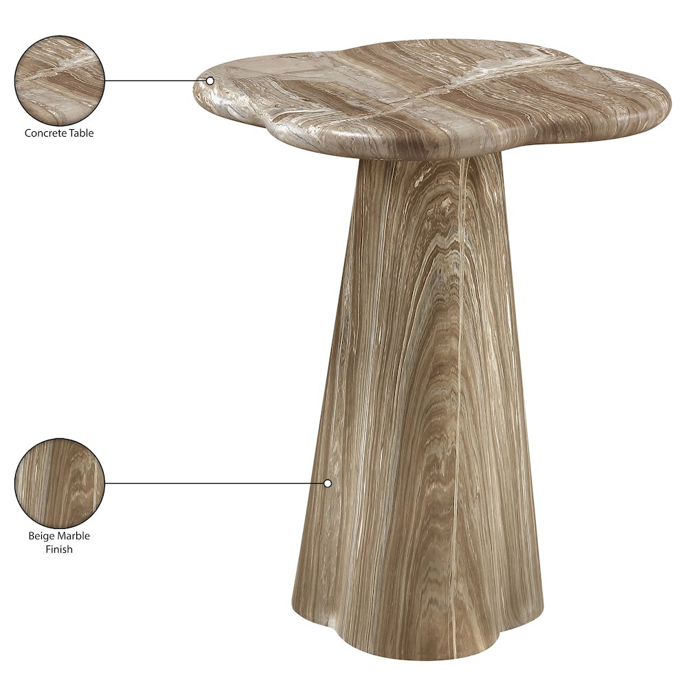 Nola Beige Concrete Indoor/Outdoor End Table. Picture 8