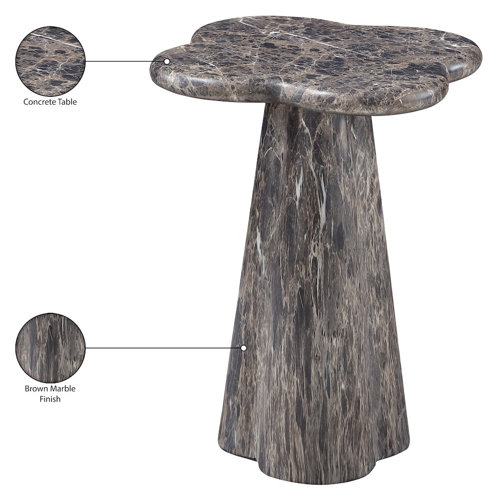 Nola Brown Concrete Indoor/Outdoor End Table. Picture 8