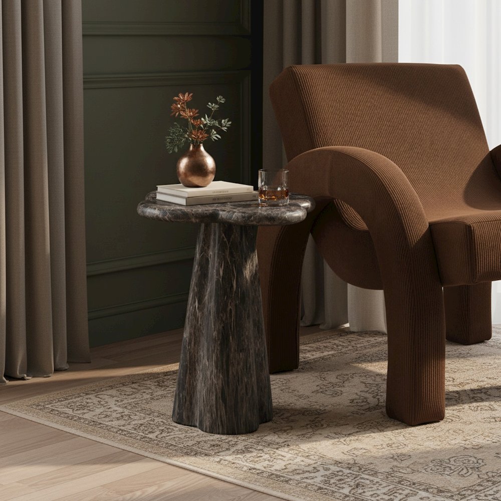 Nola Brown Concrete Indoor/Outdoor End Table. Picture 2