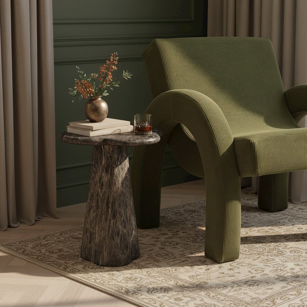 Nola Brown Concrete Indoor/Outdoor End Table. Picture 2