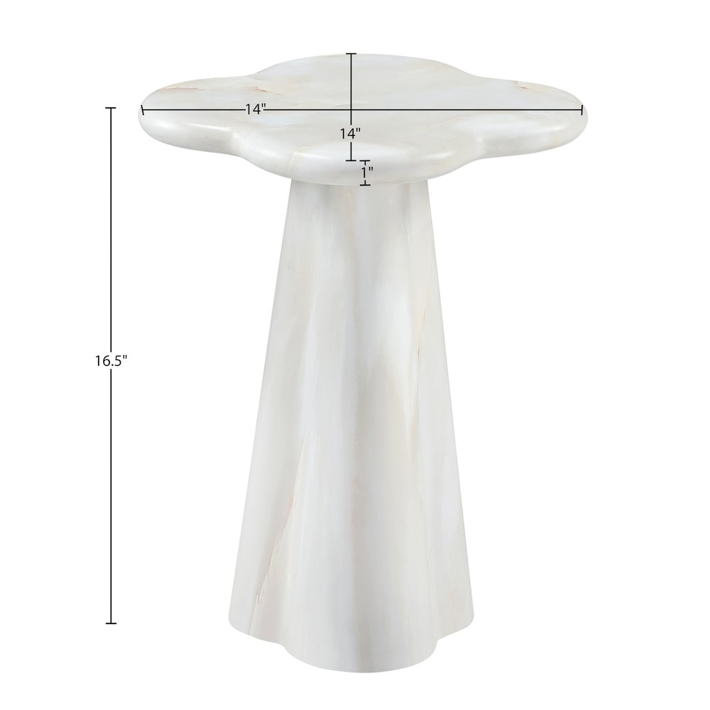 Nola White Concrete Indoor/Outdoor End Table. Picture 7
