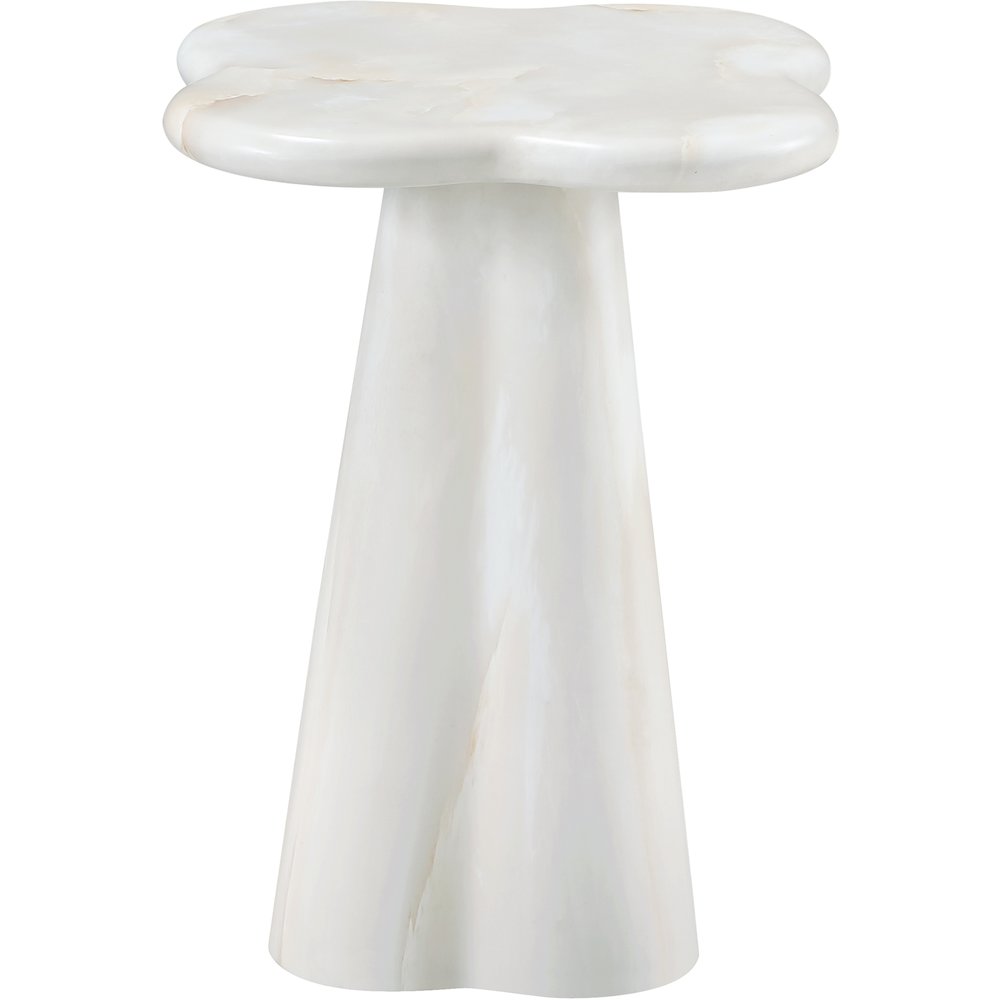 Nola White Concrete Indoor/Outdoor End Table. Picture 3