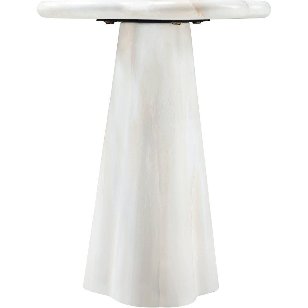 Nola White Concrete Indoor/Outdoor End Table. Picture 4