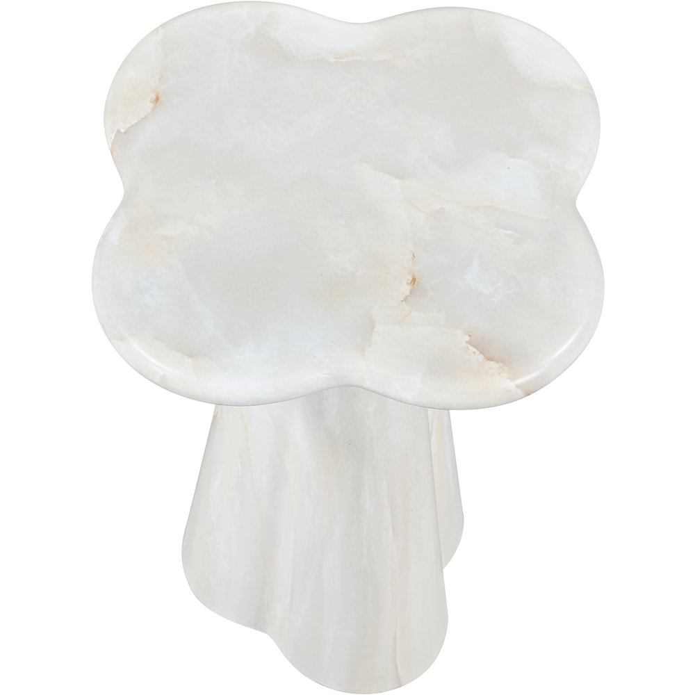 Nola White Concrete Indoor/Outdoor End Table. Picture 5