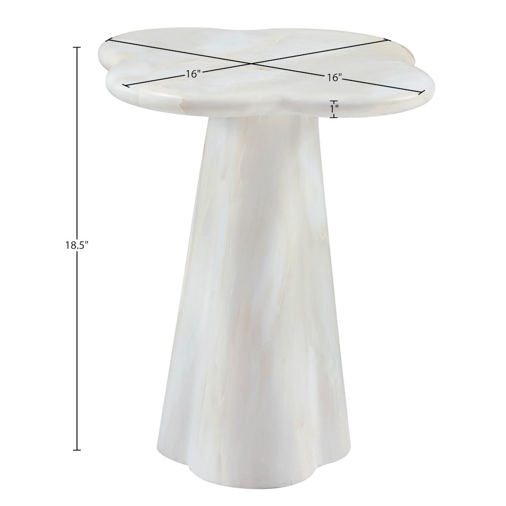 Nola White Concrete Indoor/Outdoor End Table. Picture 7