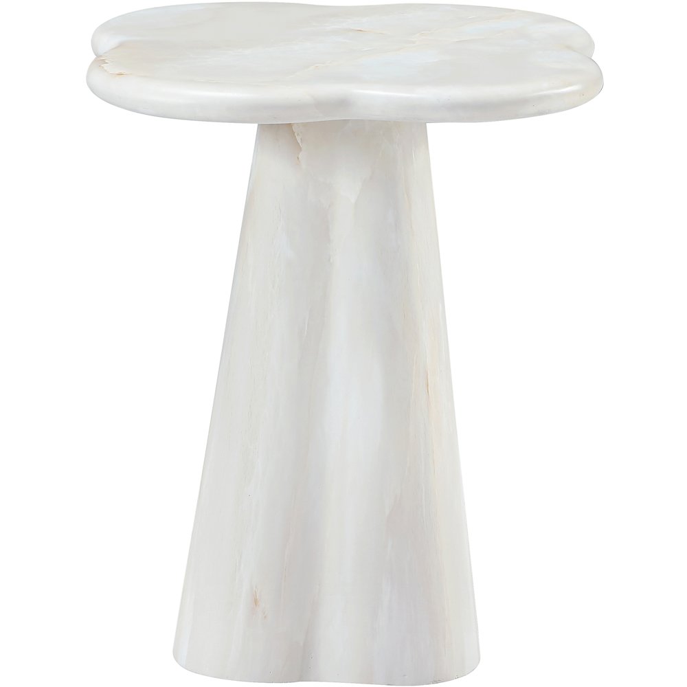 Nola White Concrete Indoor/Outdoor End Table. Picture 3