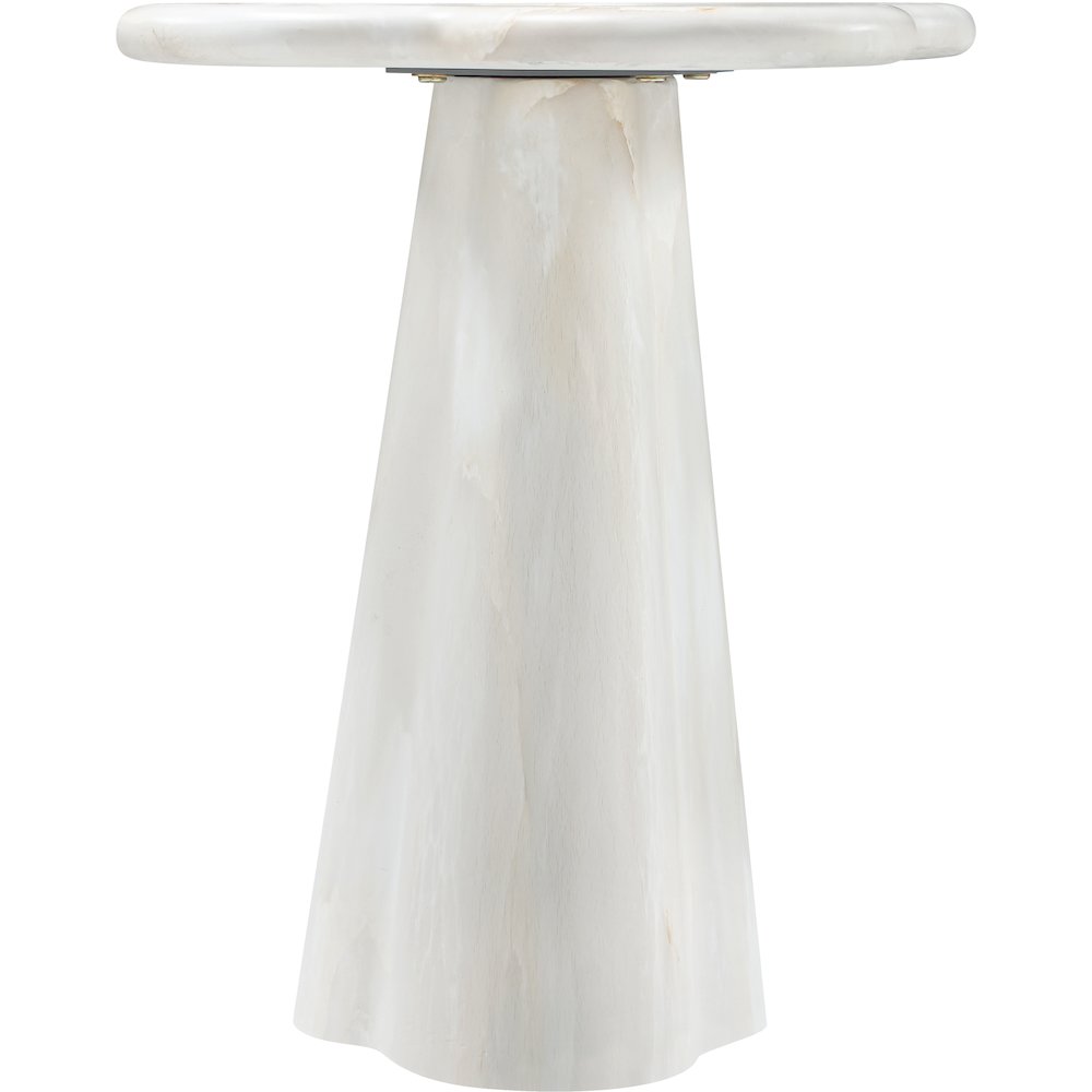 Nola White Concrete Indoor/Outdoor End Table. Picture 4