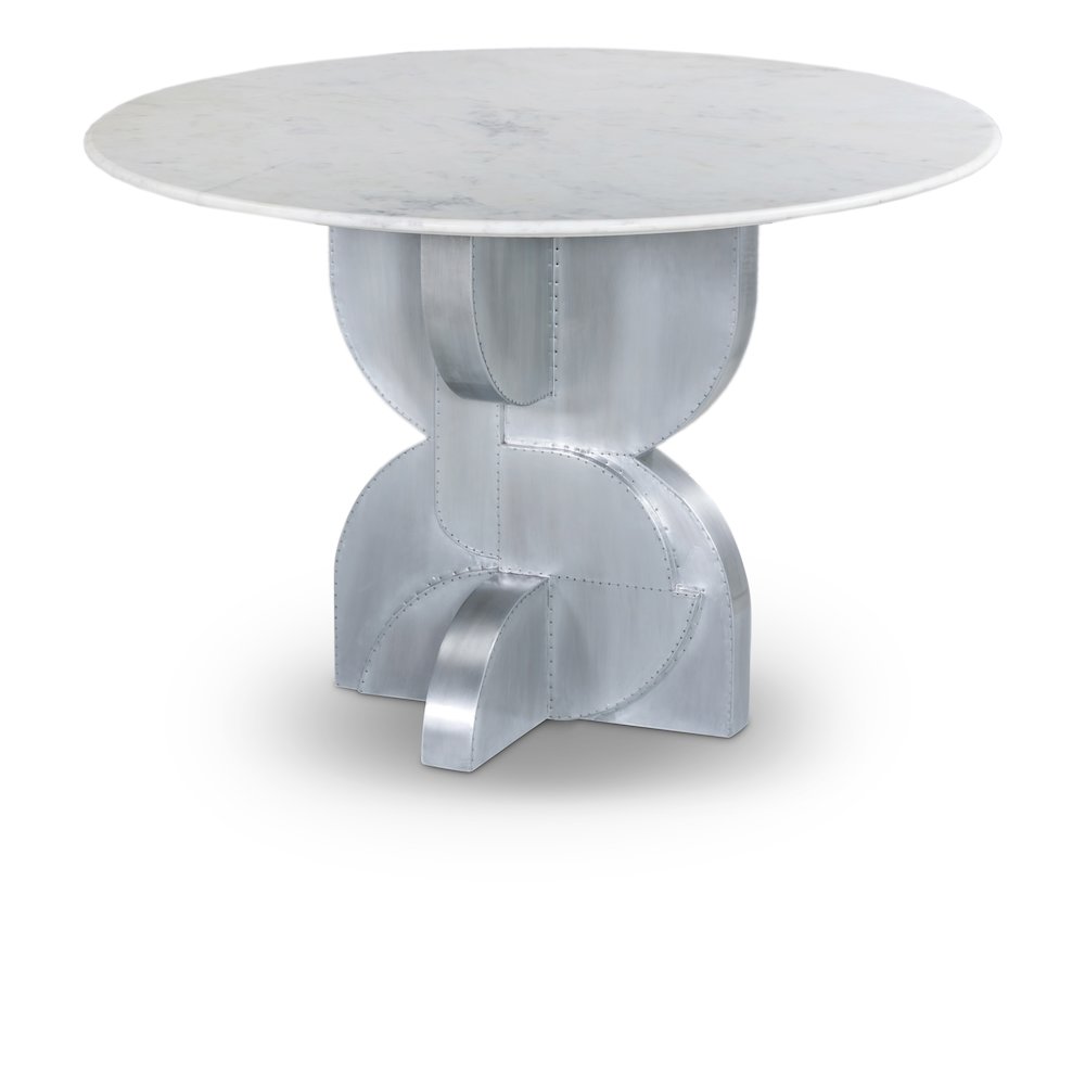 Alden White Dining Table. Picture 1