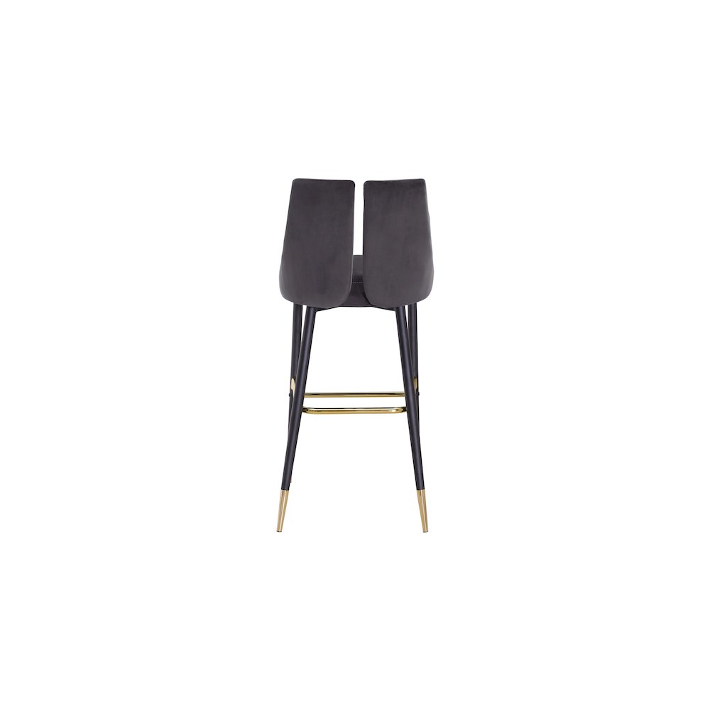 Sleek Grey Velvet Stool, Set of 2. Picture 3
