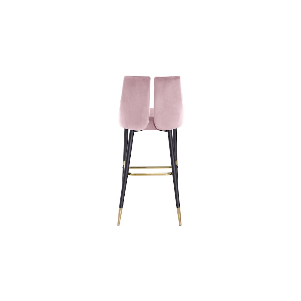 Sleek Pink Velvet Stool, Set of 2. Picture 3