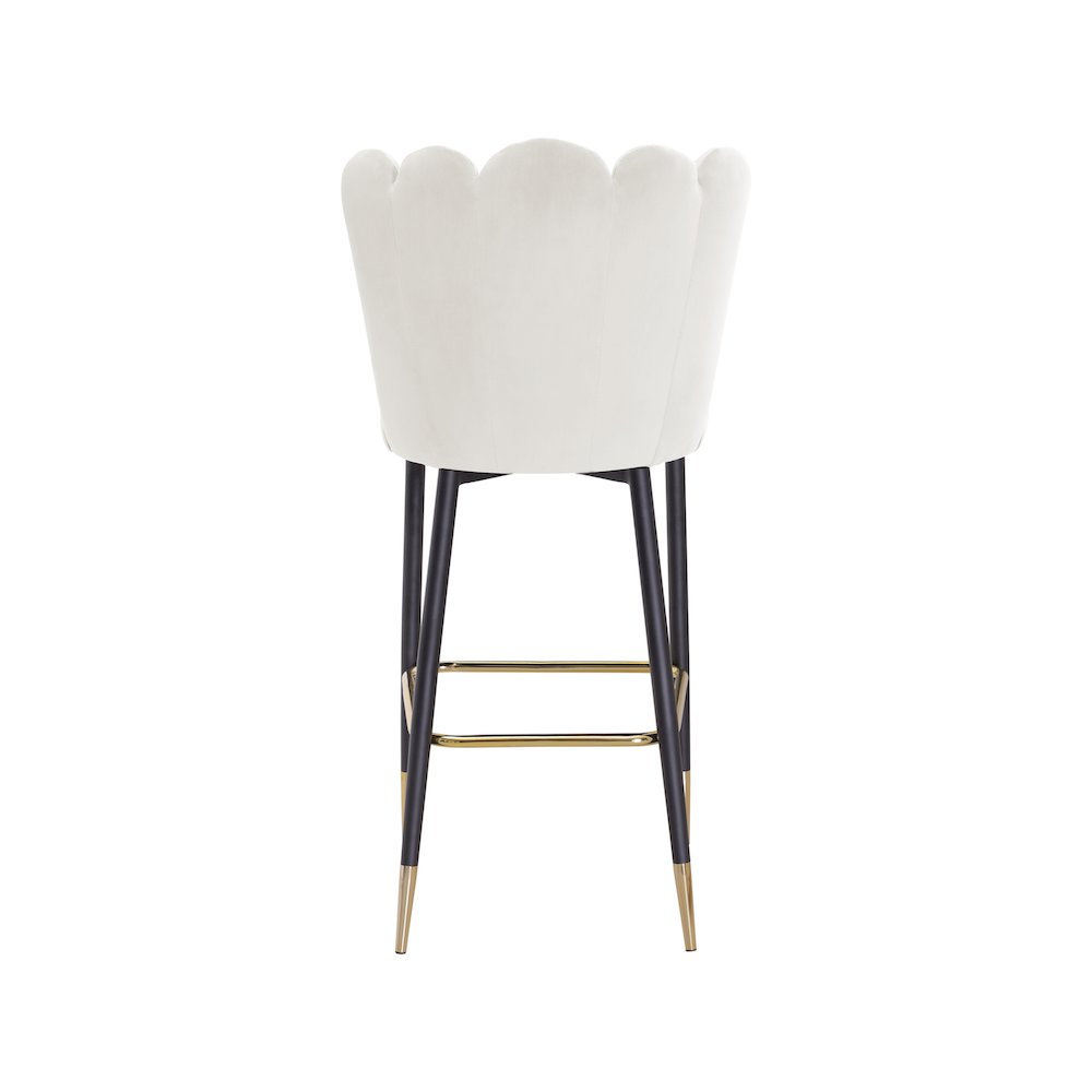 Lily Cream Velvet Stool, Set of 2. Picture 3
