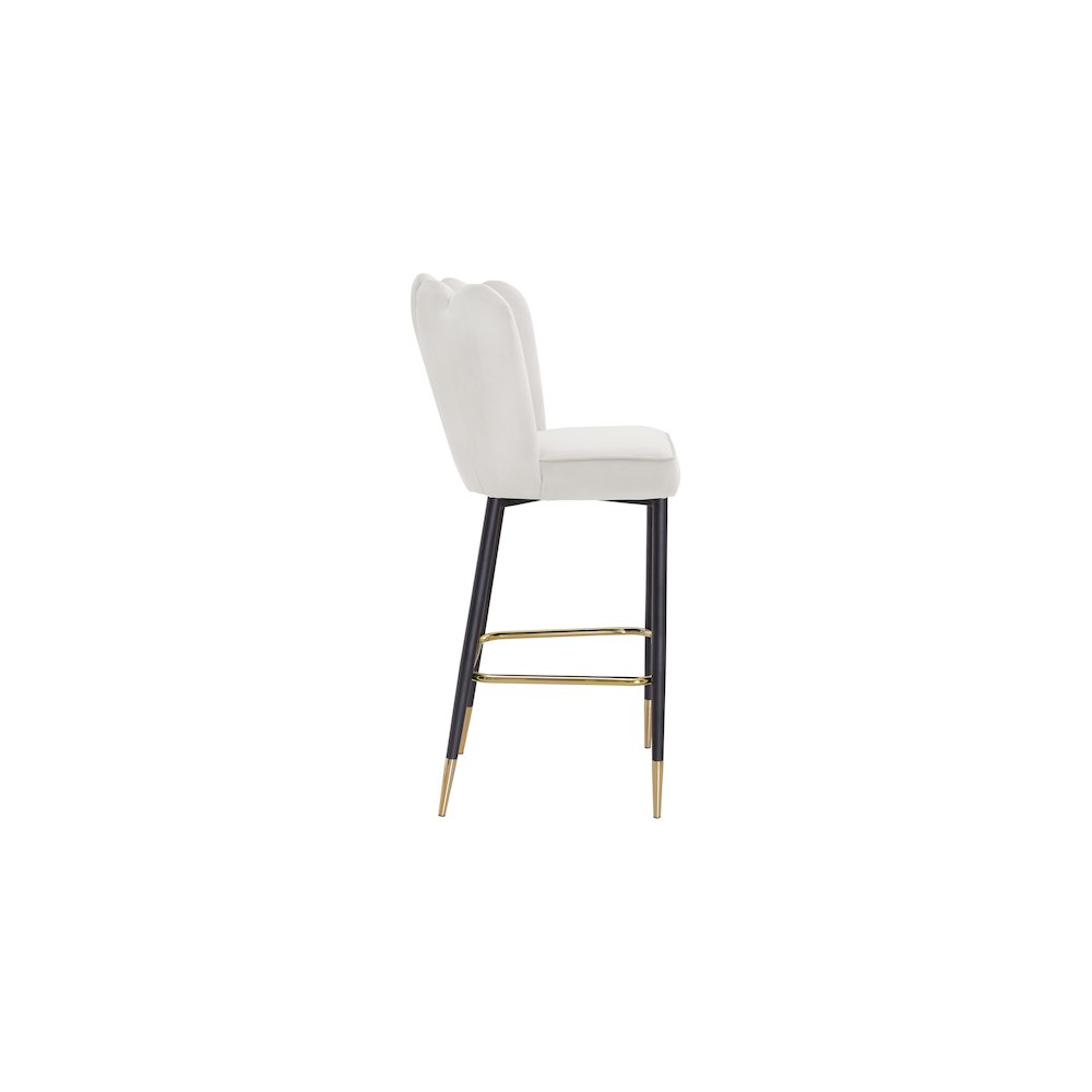 Lily Cream Velvet Stool, Set of 2. Picture 4