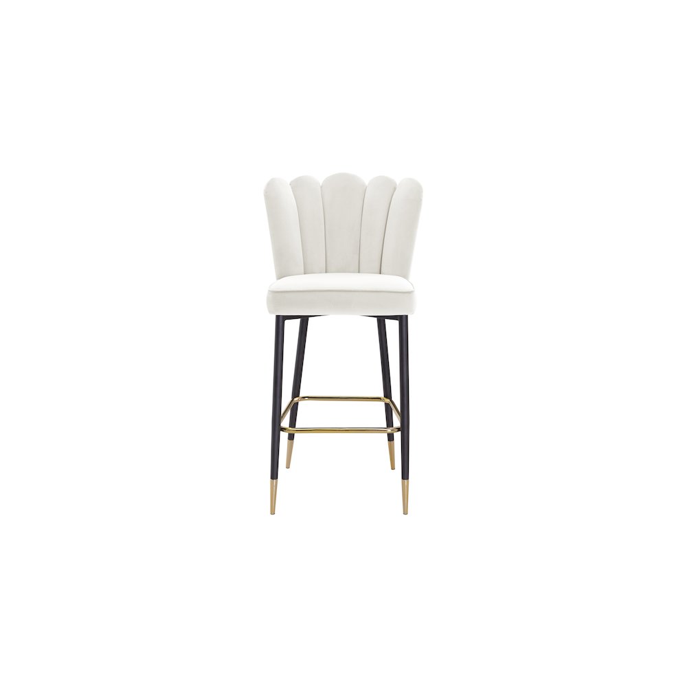 Lily Cream Velvet Stool, Set of 2. Picture 5