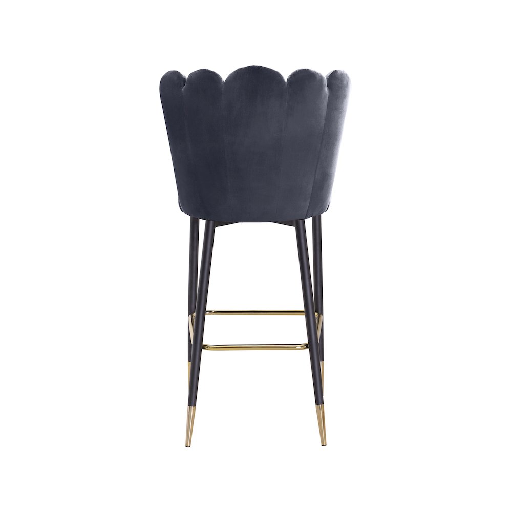 Lily Grey Velvet Stool, Set of 2. Picture 3