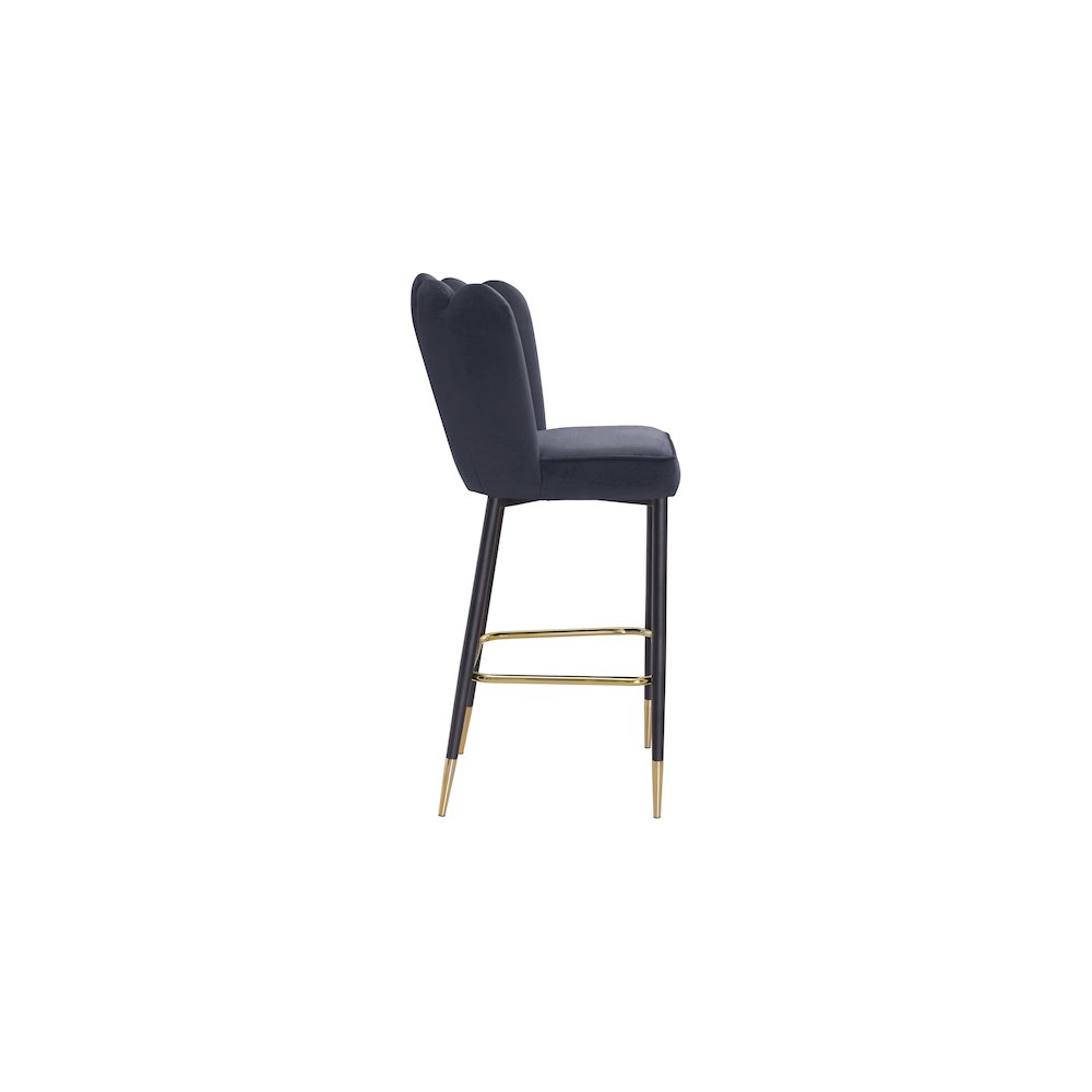 Lily Grey Velvet Stool, Set of 2. Picture 4
