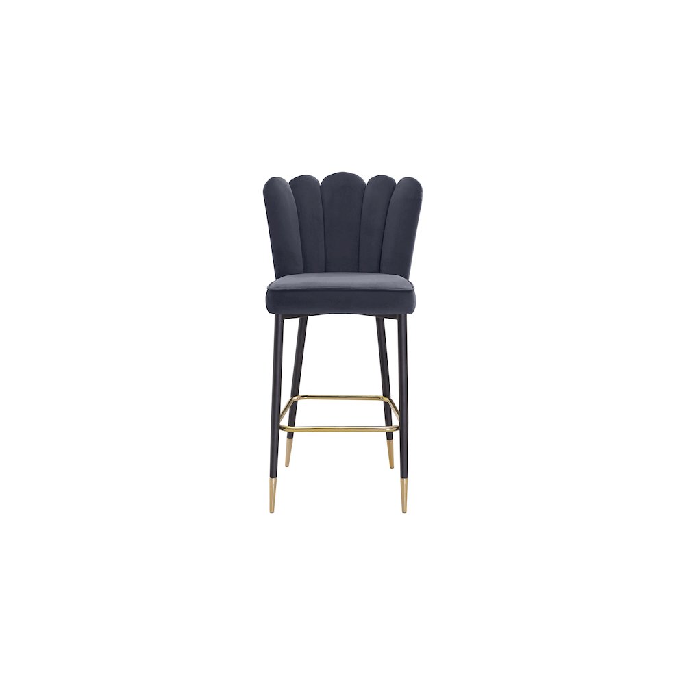 Lily Grey Velvet Stool, Set of 2. Picture 5