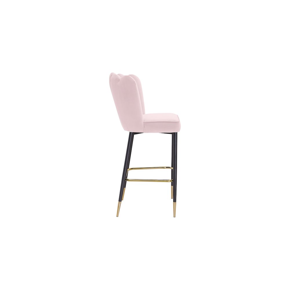 Lily Pink Velvet Stool, Set of 2. Picture 4