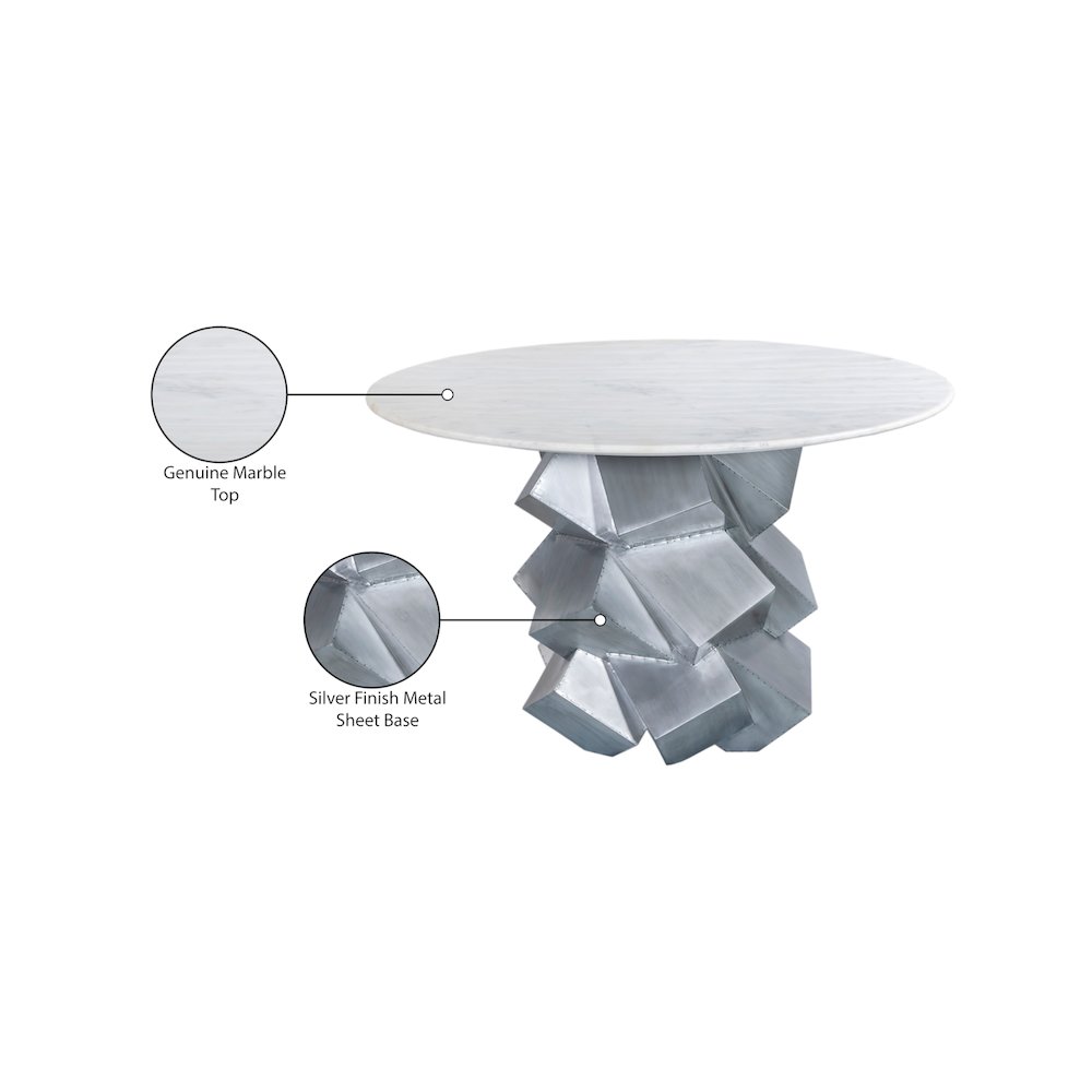 Walker White Dining Table. Picture 8