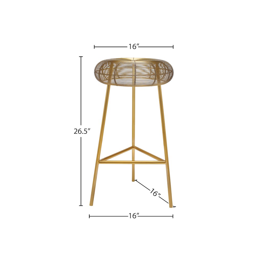 Tuscany Gold Metal Counter Stool. Picture 6