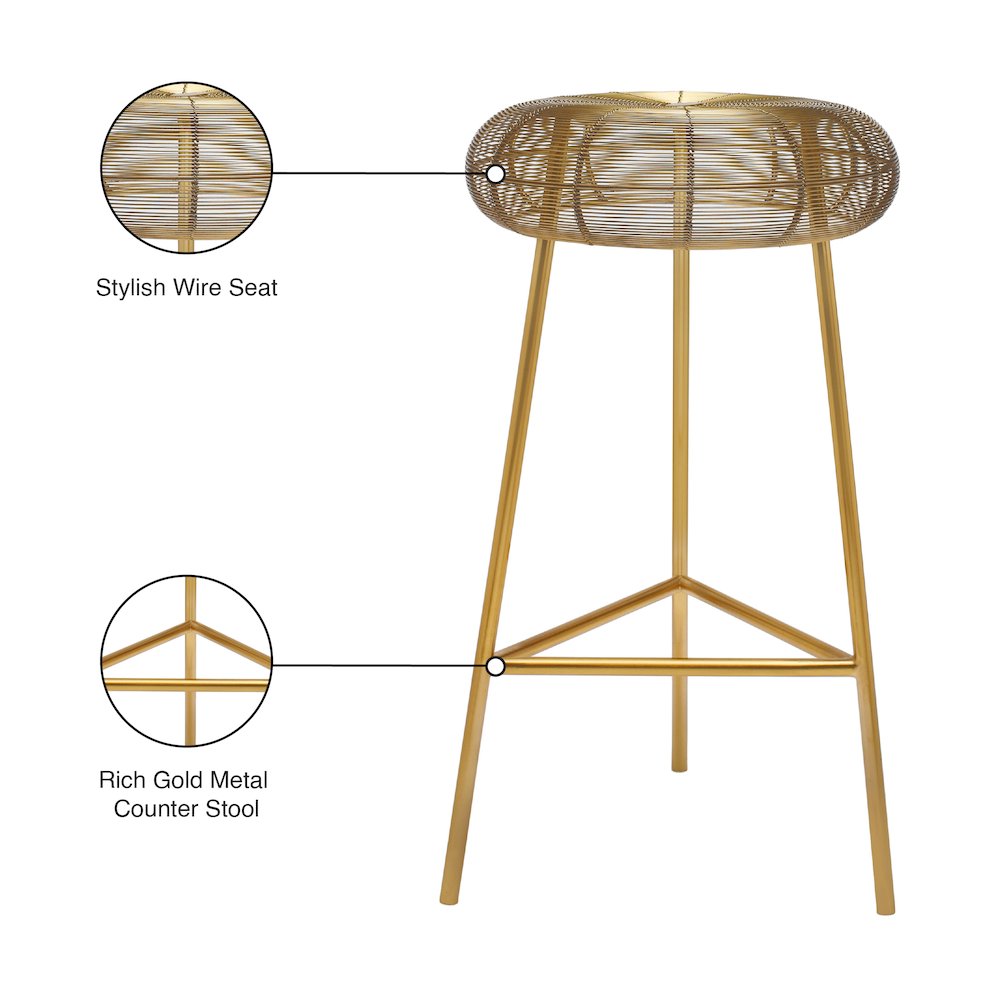Tuscany Gold Metal Counter Stool. Picture 7