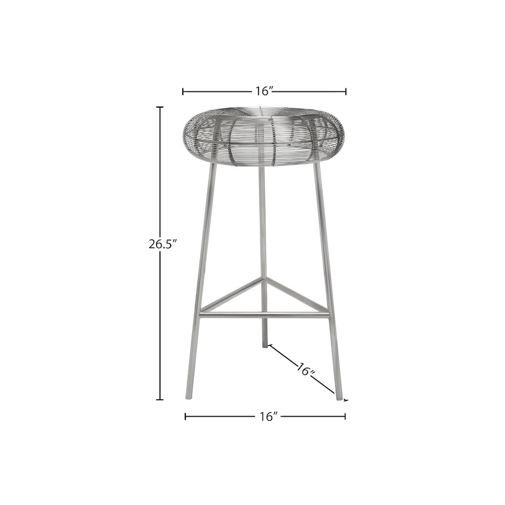 Tuscany Silver Metal Counter Stool. Picture 6