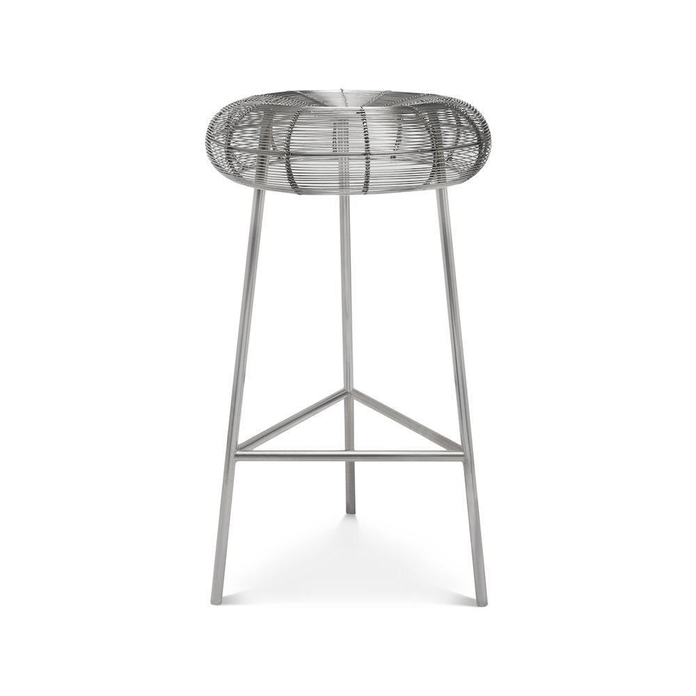 Tuscany Silver Metal Counter Stool. Picture 1