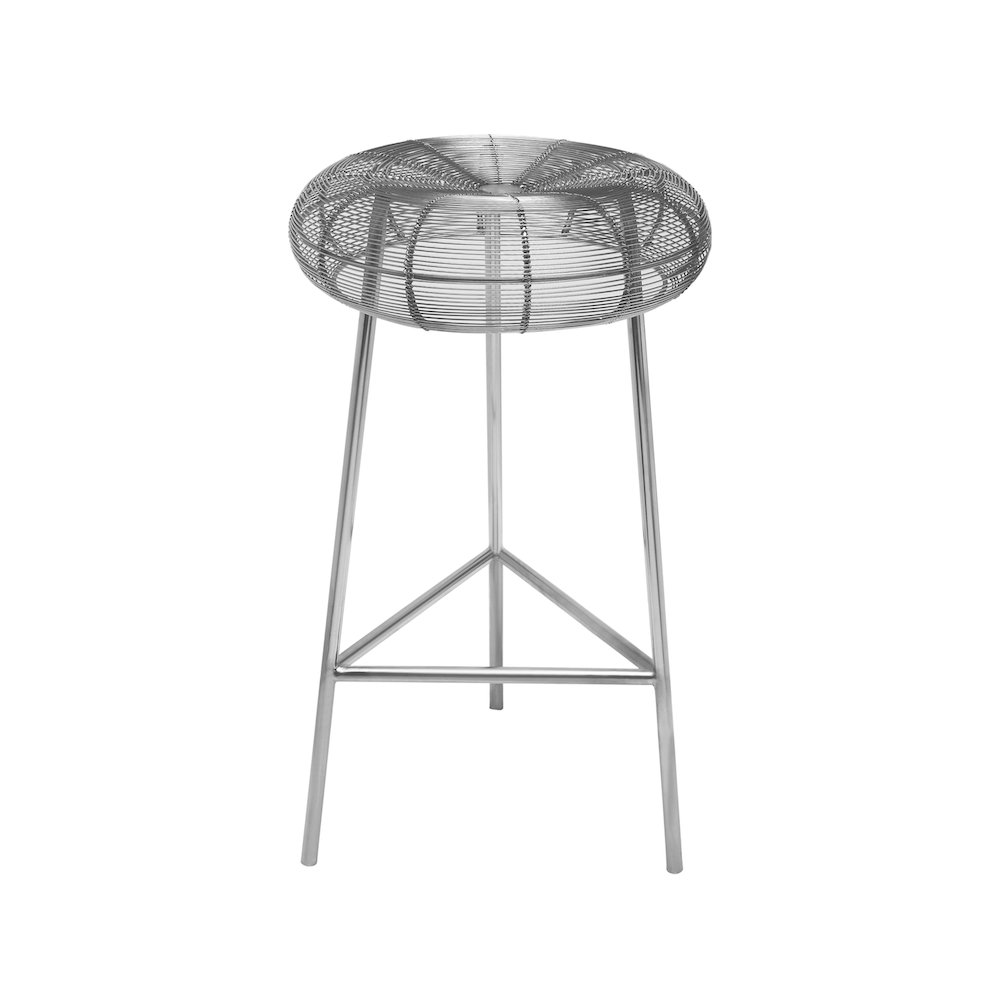 Tuscany Silver Metal Counter Stool. Picture 2