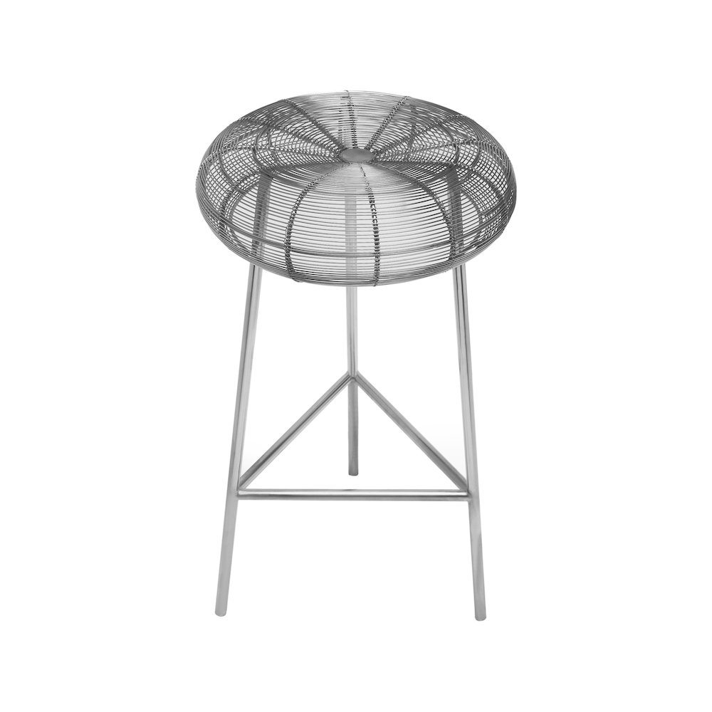 Tuscany Silver Metal Counter Stool. Picture 3