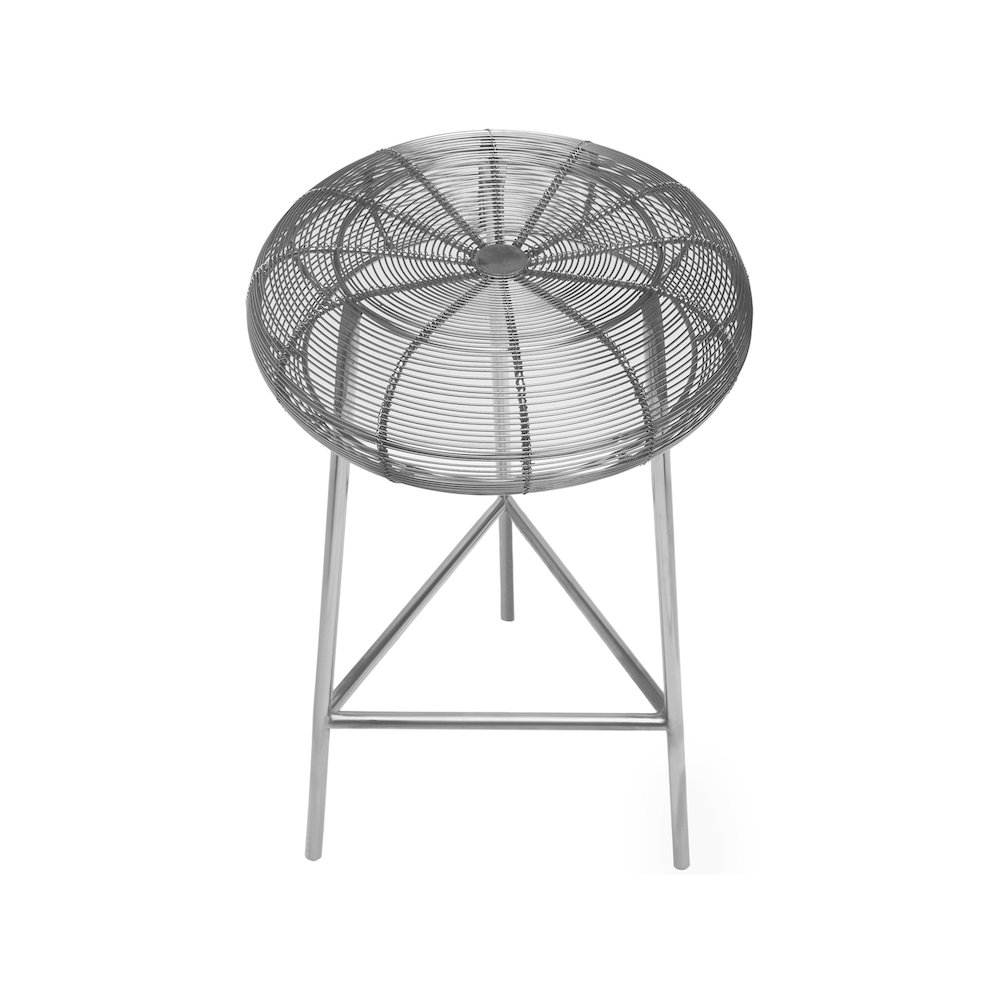 Tuscany Silver Metal Counter Stool. Picture 4