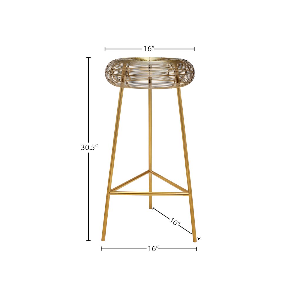 Tuscany Gold Metal Bar Stool. Picture 6