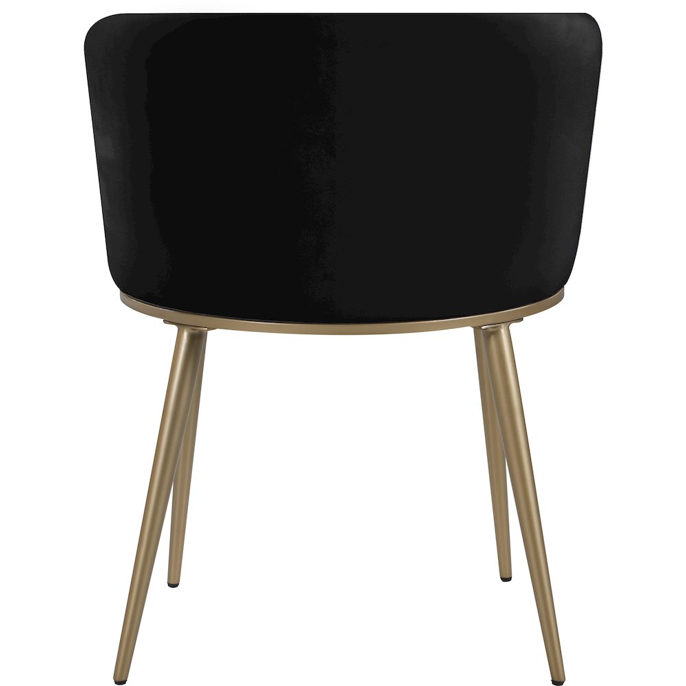 Skylar Black Velvet Dining Chair, Set of 2. Picture 2