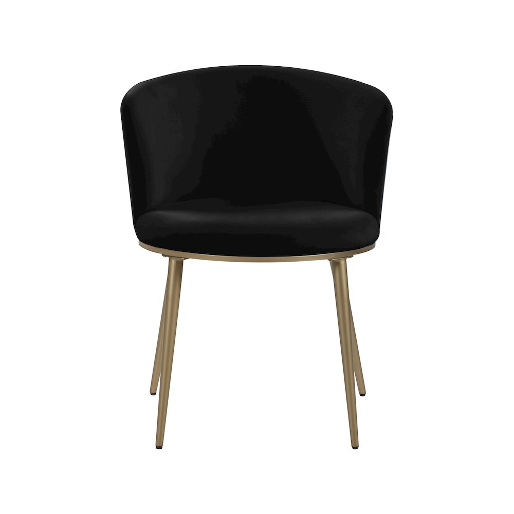 Skylar Black Velvet Dining Chair, Set of 2. Picture 3