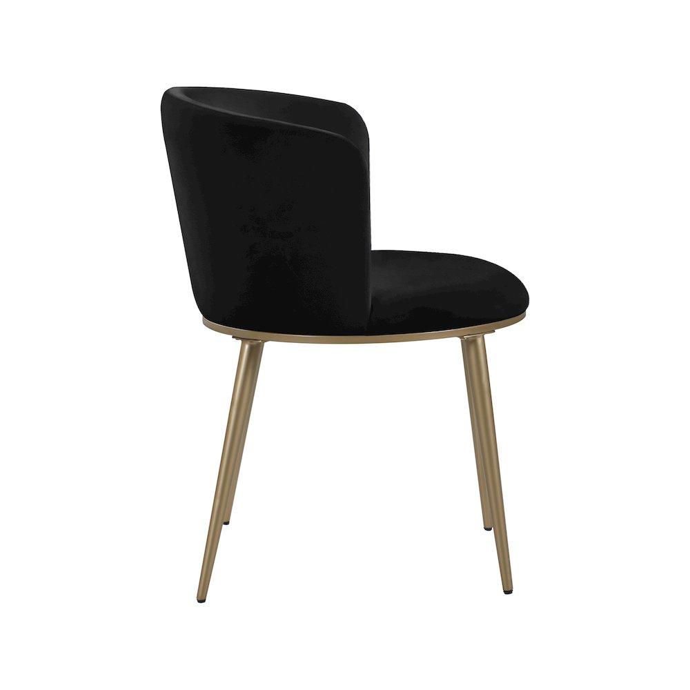 Skylar Black Velvet Dining Chair, Set of 2. Picture 4