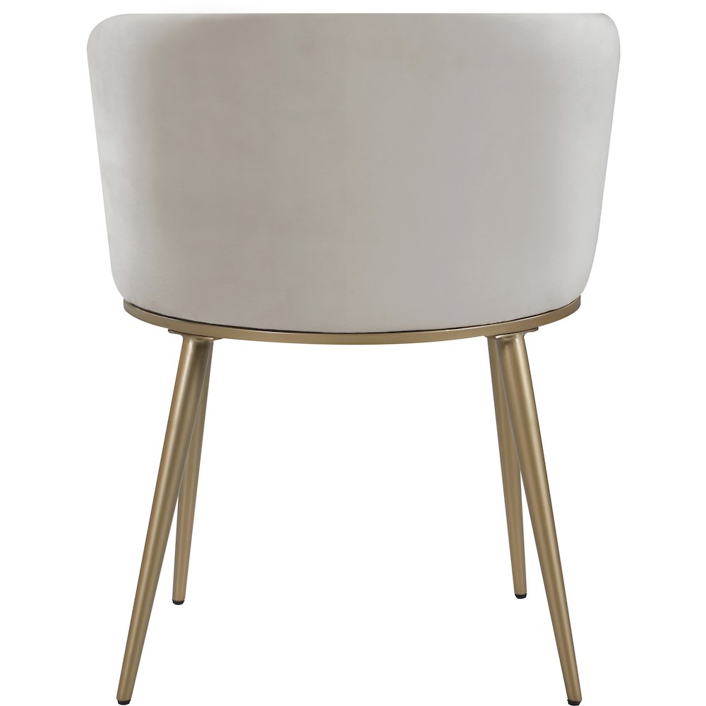Skylar Cream Velvet Dining Chair, Set of 2. Picture 2