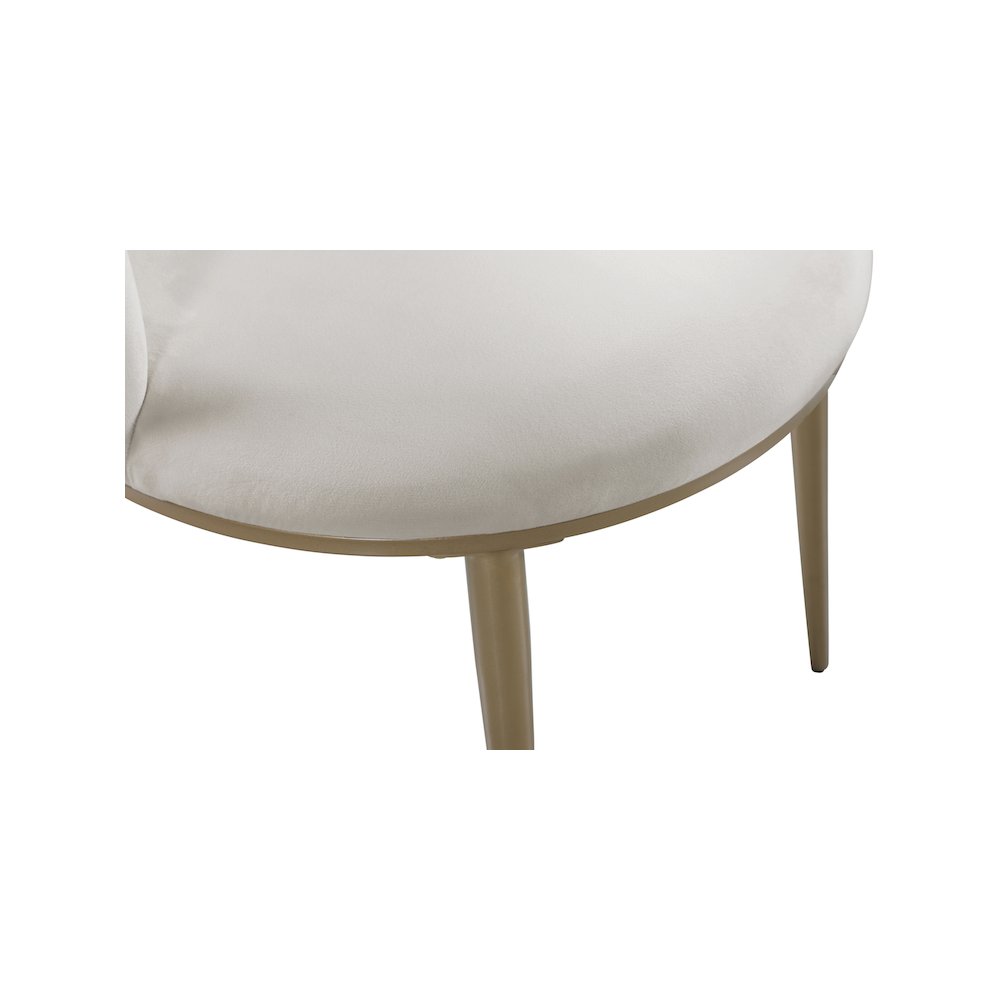 Skylar Cream Velvet Dining Chair, Set of 2. Picture 5